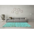 thumbnail image 3 of Ahgly Company Indoor Rectangle Oriental Light Blue Traditional Area Rugs, 5' x 8', 3 of 4