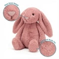 thumbnail image 3 of Juguetes de peluche de conejito de Pascua de 9,8 pulgadas, color verde salvia, peludos y holgados, animales de peluche de conejito de color sólido, peluches de eucalipto difusos para decoración, 3 of 8