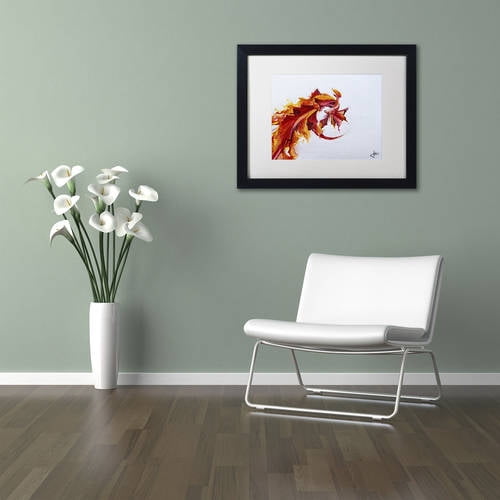 Trademark Fine Art 'Ignite' Canvas Art by Marc Allante, White Matte, Black Frame