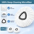 12 Pack Mop Heads, Mop Head Replacement for Triangle Spin Mop Systems ...