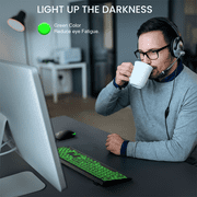 Wagpak Large Print Backlit Keyboard - Wired USB Lighted Computer Keyboard for Laptops
