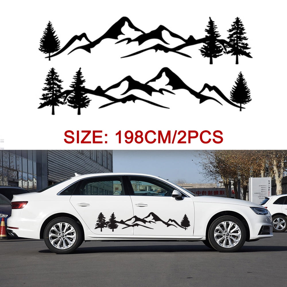 Auto Car Truck Tree Mountain Northwests Decal Scene Vinyl Decal Stickers 