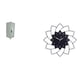 thumbnail image 1 of Armario organizador apilable que ahorra espacio para apartamentos en casa con reloj de pared acrílico en forma de flor, contenedor de almacenamiento d, 1 of 8