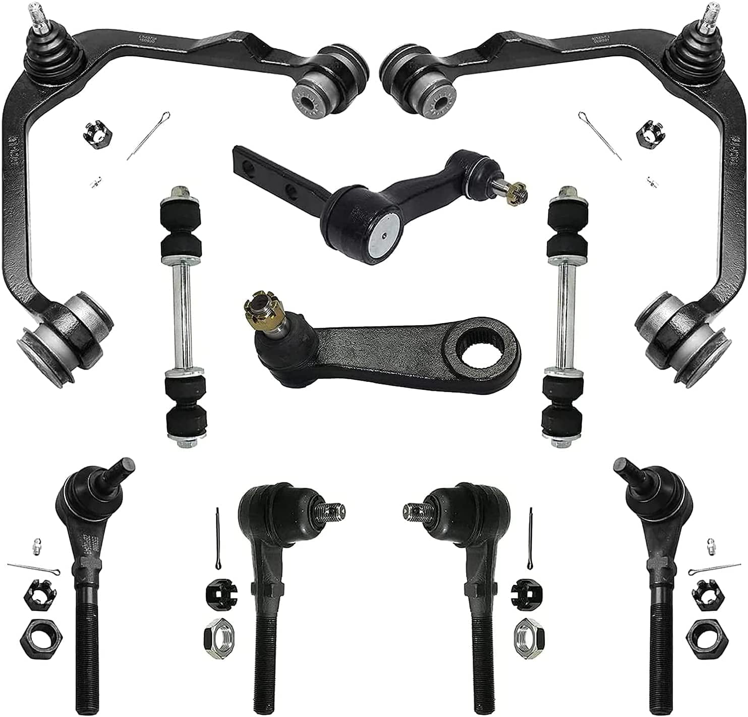 Detroit Axle 10pc 4WD Front Upper Control Arms Suspension Kit