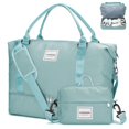 thumbnail image 1 of Bolsa de viaje de fin de semana WOOMADA para mujer, color azul turquesa, 1 of 7