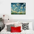 thumbnail image 5 of Nawypu  Dandelion Canvas Wall Art Neutral Floral Picture Stretched For Living Room Bathroom Decoration White Flower Flora Dandelion Picture Canvas Prints Artwork Framed Ready To Hang, 5 of 6