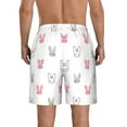 thumbnail image 3 of Kdxio Girl Rabbit Pattern Mens Casual Shorts - Drawstring Summer Beach Sports Shorts for Men, 3 of 9