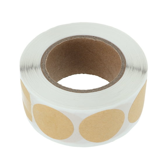 500 Pieces Kraft Paper Round Stickers for Packaging Sealing, Writable and Printable Adhesive Labels