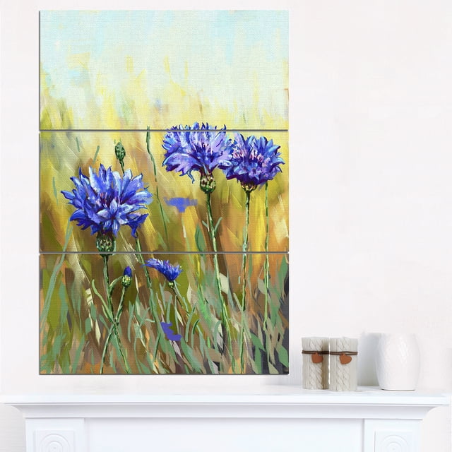 Bleuets en Pleine Floraison - Impression sur Toile d'Art Floral