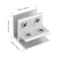 thumbnail image 2 of AURARMLET 2Ud Abrazadera Para De Vidrio Material Premium Para Uso Exterior Plata, 2 of 6