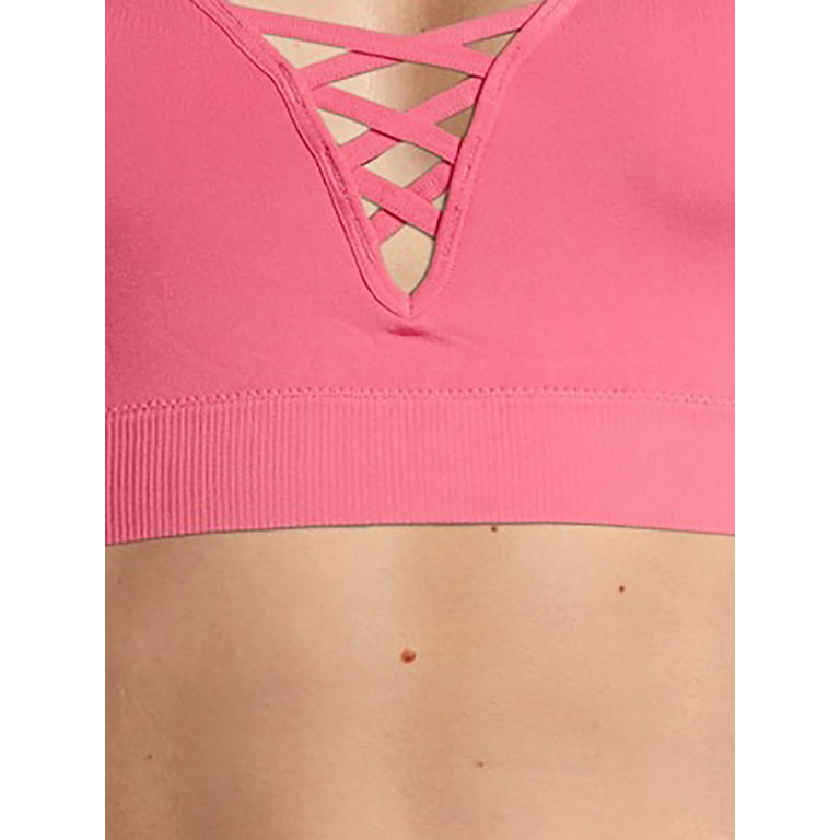 No Boundaries Junios' Seamless Pullover Strappy Front Bralette 