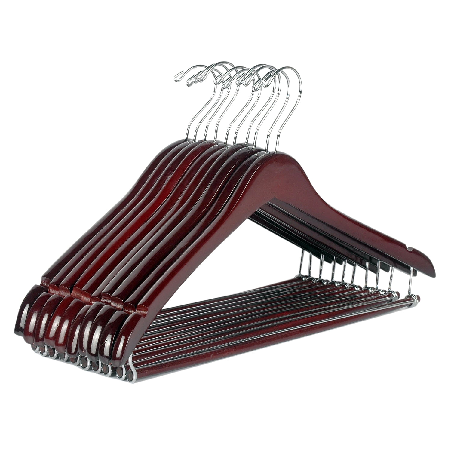 LOHAS Home 12Pack Wooden Suit Hangers Beautiful Sturdy Coat Hangers
