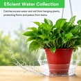 thumbnail image 6 of Holloyiver Hanging Basket Water Catcher, Hanging Basket Drip Pan with Hooks, Plastic Clear Hanging Basket Tray for Watering, Plastic Plant Saucer for Indoor Outdoor Hanging Plants Baskets(5pcs, 12in), 6 of 7