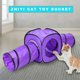 thumbnail image 3 of Túnel de juguete para gatos y paquete de cubos de 3 vías Tubo plegable desmontable 3 en 1 Túnel para gatos Run Road Way Catnip Tunnel House para gatos de interior Gatito Cachorro M, 3 of 5