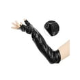 thumbnail image 3 of INSPIRE CHIC Women's Faux Leather Long Sleeve Fingerless Gloves Arm Warmers for Cosplay Fashion One Size Black, 3 of 6