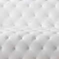 thumbnail image 4 of Leatherette Upholstered Tufted Sofa with Accent Pillows and Steel Feet, White, 4 of 6
