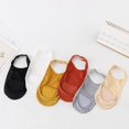 thumbnail image 3 of 6 Pairs Women Ball of Foot Cushion Socks Ultra Low Cut Liner Socks with Invisible Slingback for Women for Heels(72-Multicolor*6), 3 of 8
