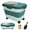 Green, variant on SSAWcasa 20 lb Dog Food Storage Containers with Wheels and Lids, Collapsible Pet Cat Food Storage Bin, 30 lb Airtight Rice Cereal Storage Bucket with Measuring Cup and Scoop (Gray)