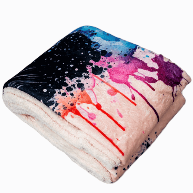 Pets, Paws and Ideas Couverture Imperméable pour Animaux de Compagnie Chiens et Chats, Protecteur de Meubles Réversible, Lit et Canapé, Anti-Éclaboussures, Lavable, Couverture en Flanelle Douce Sherpa Blanc Design Paw
