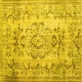 thumbnail image 1 of Ahgly Company Machine Washable Indoor Square Persian Yellow Traditional Area Rugs, 3' Square, 1 of 4