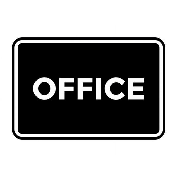 Classic Framed Office Sign (Black) - Small