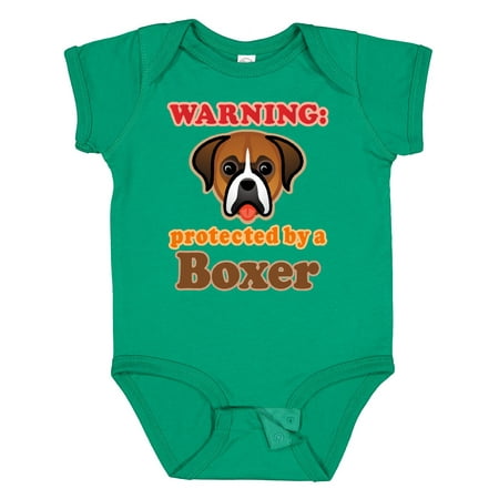 

Inktastic Protected by a Boxer Dog Gift Baby Boy or Baby Girl Bodysuit