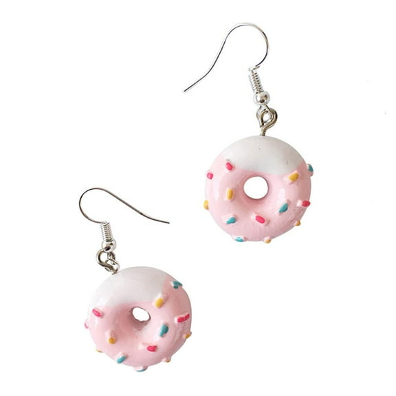 WE-POLUJ 1 Pair for Creative Cute Mini Donut Cake Earrings Minimalism Cartoon Design Fema