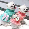 thumbnail image 2 of CAROOTU Chien Été Imprimé Maille Jupe Princesse Robe de Mode Polyester Vêtements pour Animaux de Compagnie, 2 of 6