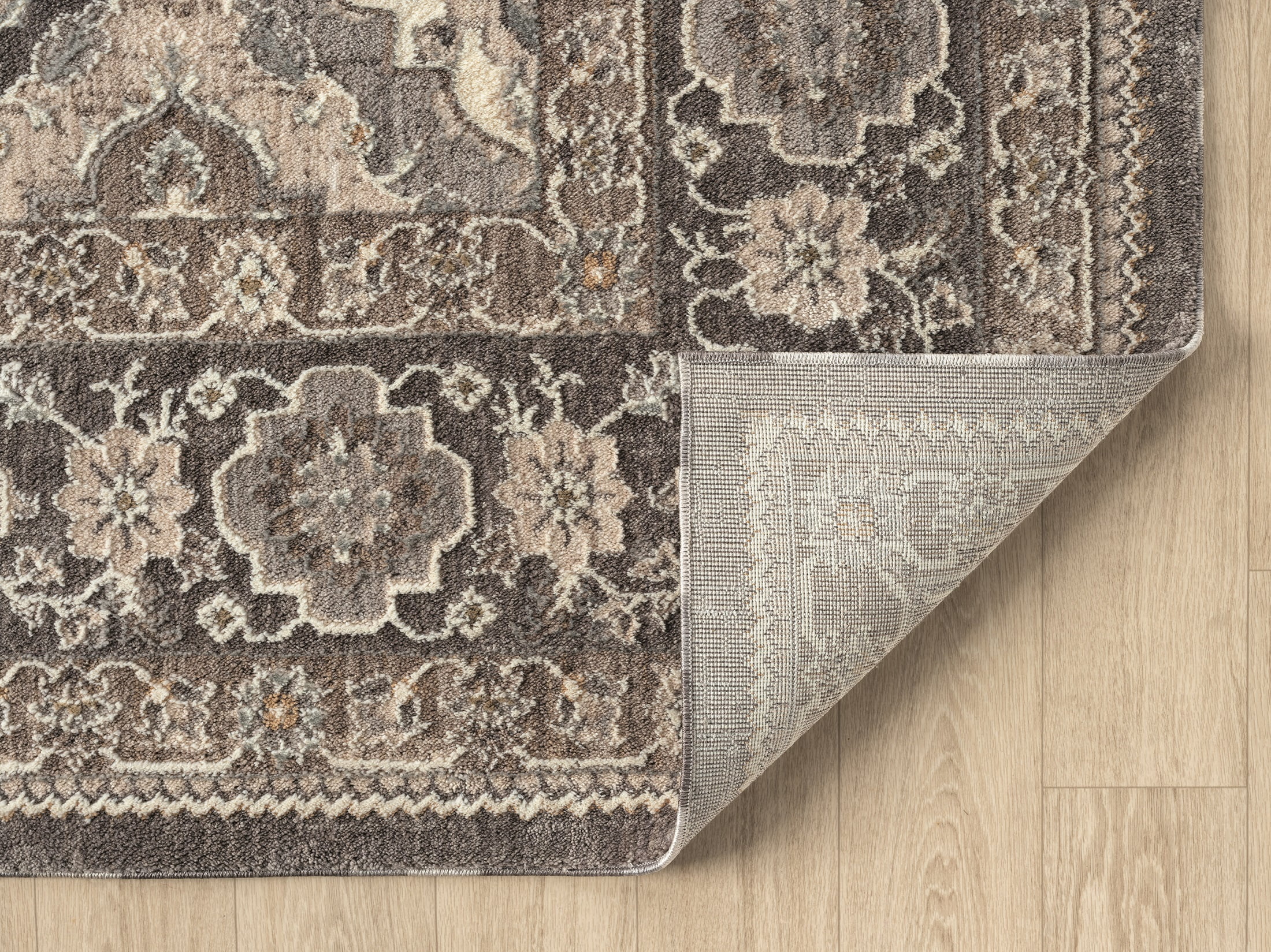 United Weavers Utopia Easton Oriental Border Round Rug, Grey, 7'11" x 7'11"