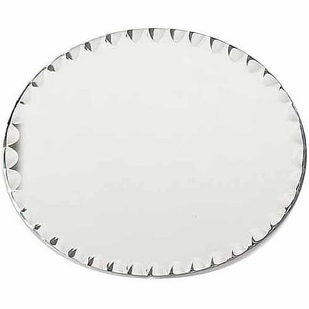 Darice Oval Glass Mirror with Scallop Edge, 8" x 10"