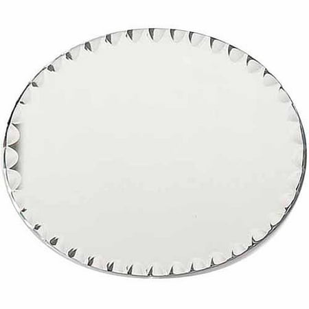 Darice Oval Glass Mirror with Scallop Edge, 8" x 10