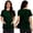 Dark Green_001, variant on Women's post Surgery Shirts Comfort Adaptive Medical Short Sleeve Crew-Neck T Shirts Open Back Wear Sofy Solid Color Recovery Clothes with Pockets Hot Pink XXL