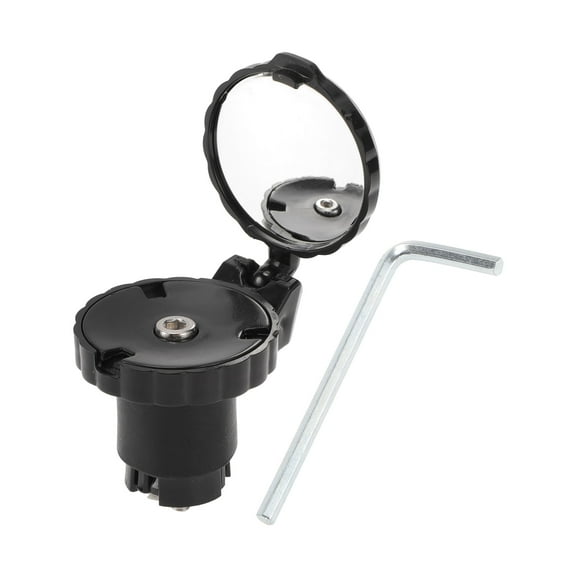 Unique Bargains Bike Rearview Mirror 4.4x4cm Adjustable Front Handlebar Bike Mirror Black with Mounting Accessories for Bicycle Mountain Road Bike 1 Set