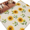thumbnail image 2 of 5'x8' Area Rugs, Sunflower Indoor Outdoor Area Rug for Living Room Bedroom, Country Pastoral Spring Watercolor Garden Motifs Washable Bathroom Rugs Kitchen Floor Carpet Mats Home Decor Aesthetic, 2 of 8
