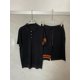 thumbnail image 5 of Conjunto de pantalones cortos casuales para hombre, transpirables, sencillos y versátiles, de verano, con rayas en contraste de algodón y seda de hielo, 5 of 5