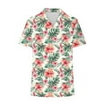 thumbnail image 6 of Cavosen Womens Summer Blouses Short Sleeves Button down Collared Hawaiian Tropical Print Shirts Pullover Button up Vacation Tops Casual Dressy Resort Beach Tees Going out XL, 6 of 7