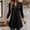 Black, variant on Women Fall Solid Long Sleeve Tunic Tops, V Neck Half Button Fake Pocket Loose Casual Mid-Length Flowy Pullover Blouses for Daily Layering Black XXXL(XXXL)