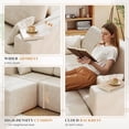 thumbnail image 3 of JONPONY L-Shape Sofa Couch,Cloud Sofa Couch No Assembly Boneless Deep Seat Sofa for Living Room, Beige, 3 of 14