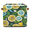 Multicolor 3, variant on CURLYOOT 13 x 13 Inch Cube Storage Bin, Lemon Fruit Fabric Storage Cube Baskets, Green Leaves Closet Shelves Foldable Bins with Leather Handles for Home Organizer