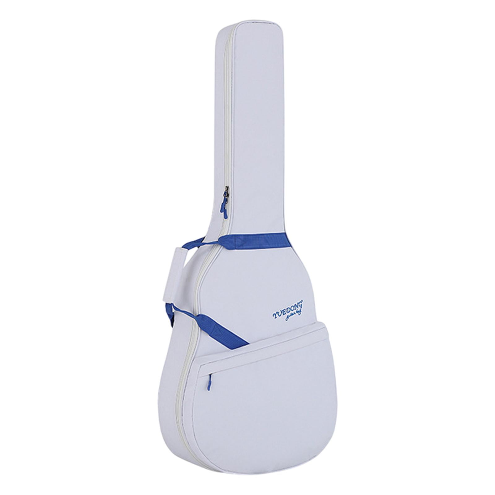 QccHieUs Acoustic Guitar Bag Guitar Gig Bag Professional Portable 40inch 41inch Dustproof white blue