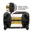 thumbnail image 4 of Bixox Washable Gold Glittering Hearts and Flamingos Printed Luggage Cover, Fashion Suitcase Protector Fits for Large luggage, 4 of 8