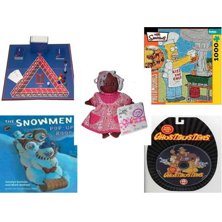 Children's Gift Bundle [5 Piece] -  Go Mental  - Robert Silvers Photomosaics Homer Simpson  - Gigo  Dream Collection African American Lovely Baby Girl Doll 6