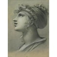 thumbnail image 2 of Pierre-Paul Prud'hon 14x18 Gold Ornate Wood Frame and Double Matted Museum Art Print Titled - Head of a Muse, 2 of 4