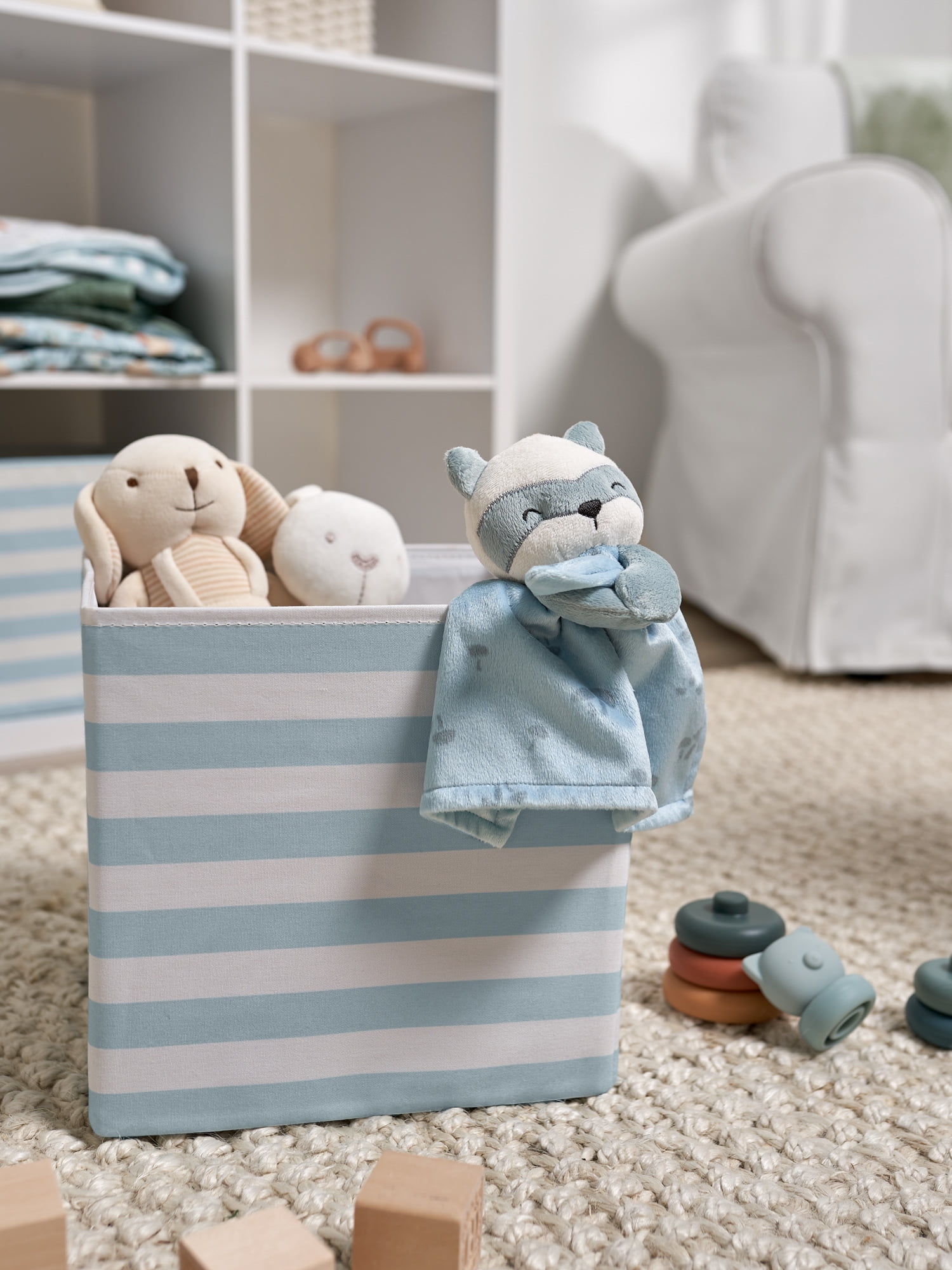 Modern Moments By Gerber Baby Foldable Poly Square Storage Bin, Infant Blue