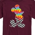 thumbnail image 3 of Mickey & Friends - Mickey Checkered and Rainbow Silhouette - Men's Short Sleeve Graphic T-Shirt, 3 of 5