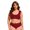 Rouge, variante sur Top-kevin Maillot de Bain Bikini pour Femme Grande Taille, Ensemble à Volants, Cordon à Nouer, Taille Haute, 2 Pcs