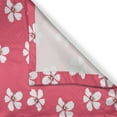 thumbnail image 3 of Ambesonne Pink and White Kitchen Curtains, Hibiscus and Pistils, 55"x45", Dark Coral and White, 3 of 3