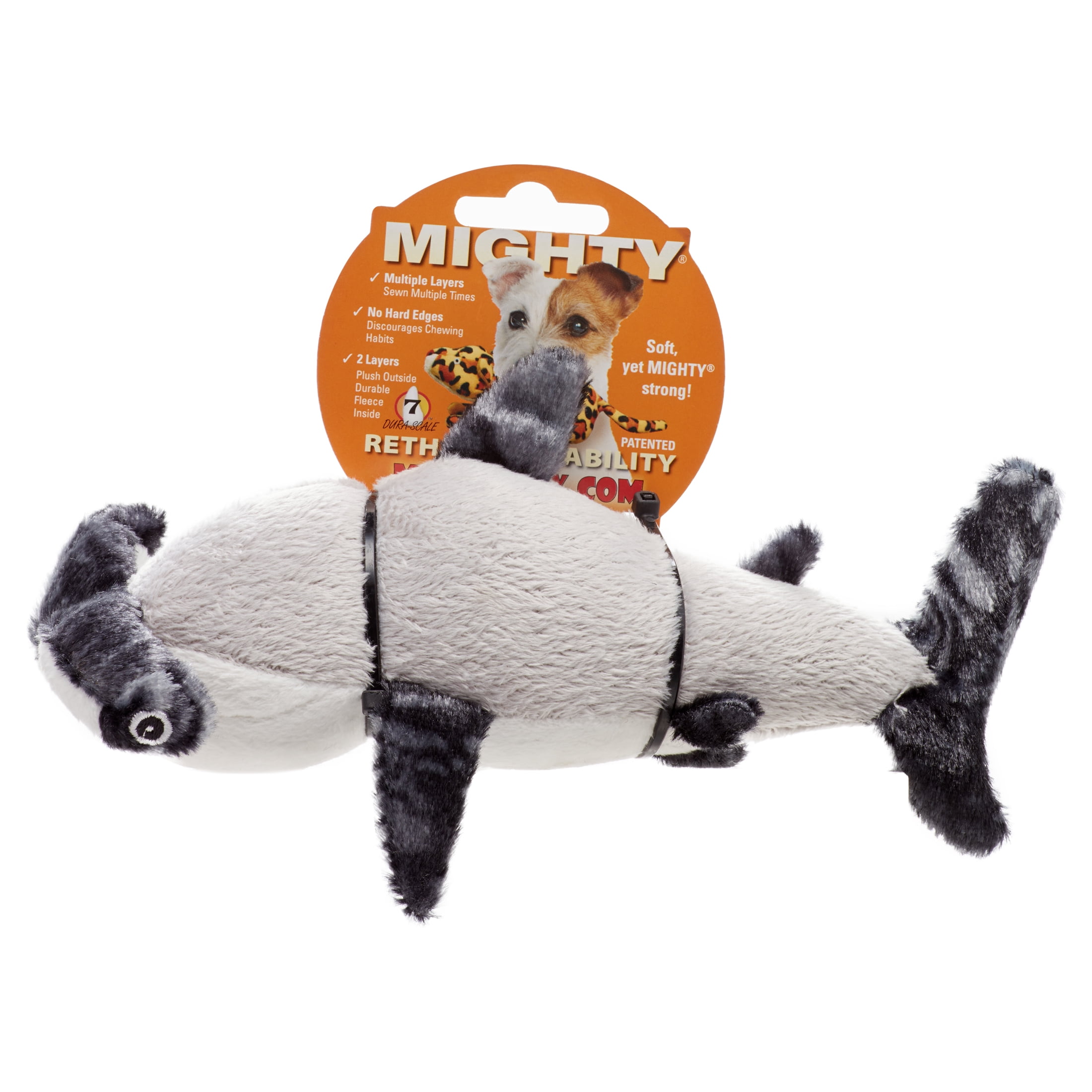 Mighty Junior Ocean Hammerhead Soft Plush Dog Toy