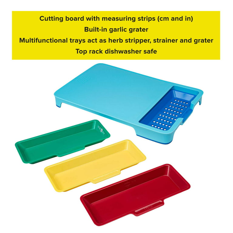 This Multicolored Plastic Cutting Board Doubles as a Serving