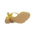 thumbnail image 5 of BLISSFUL STEP Women's Sandals Ankle Tie Back Open Toe Block Heels Yellow 9.5, 5 of 7